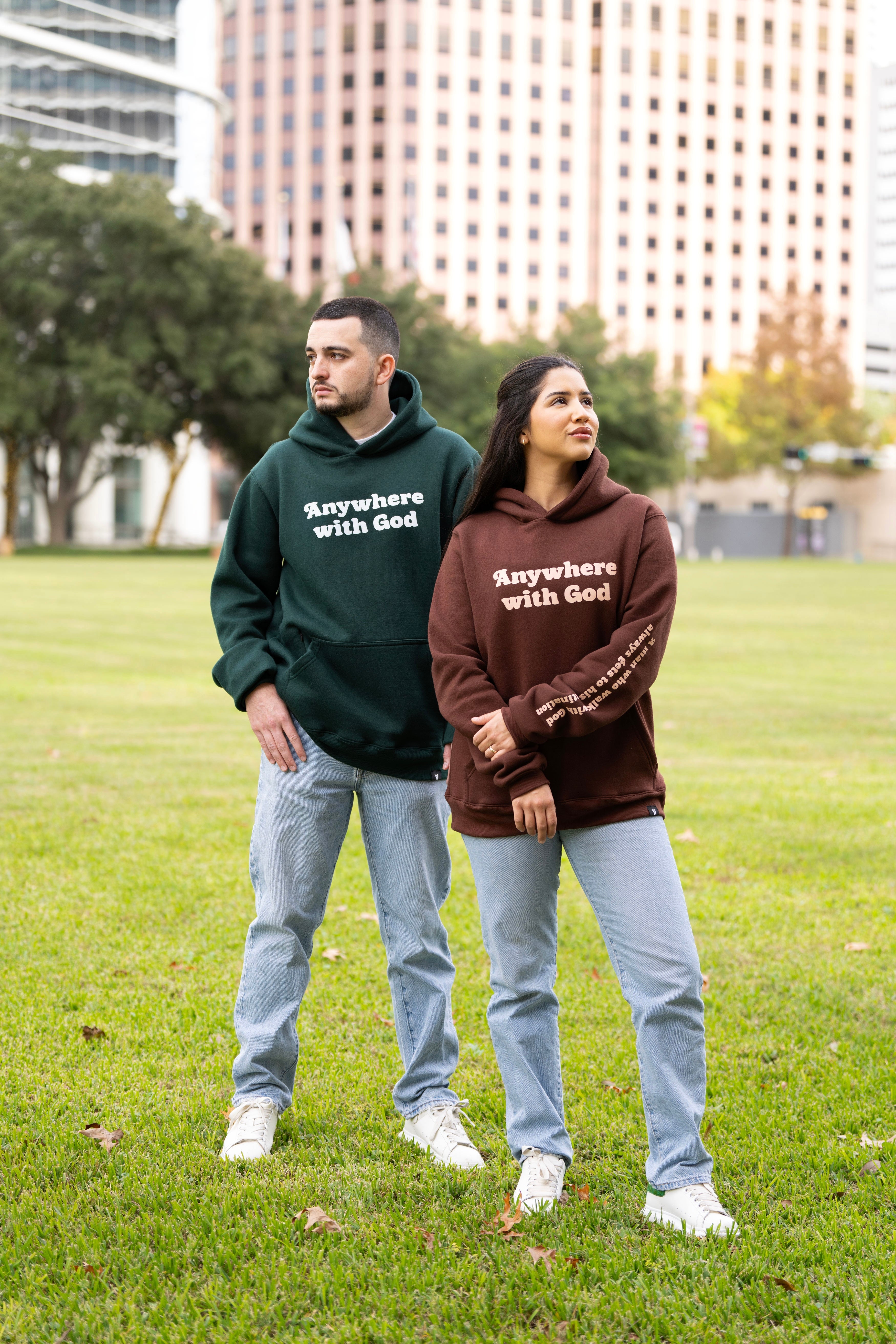 Anywhere with God 400gsm Heavyweight Hoodie
