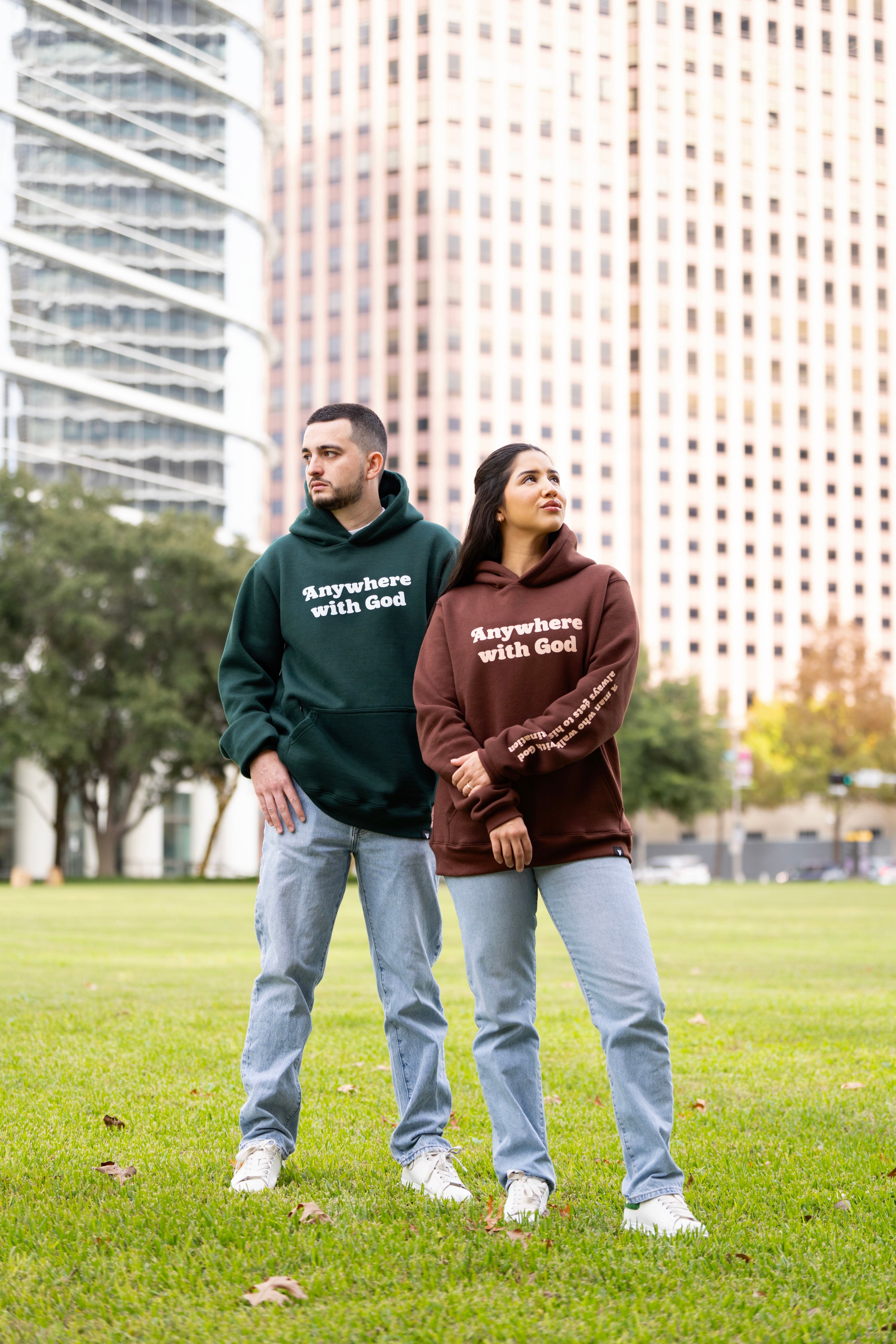 Anywhere with God 400gsm Heavyweight Hoodie