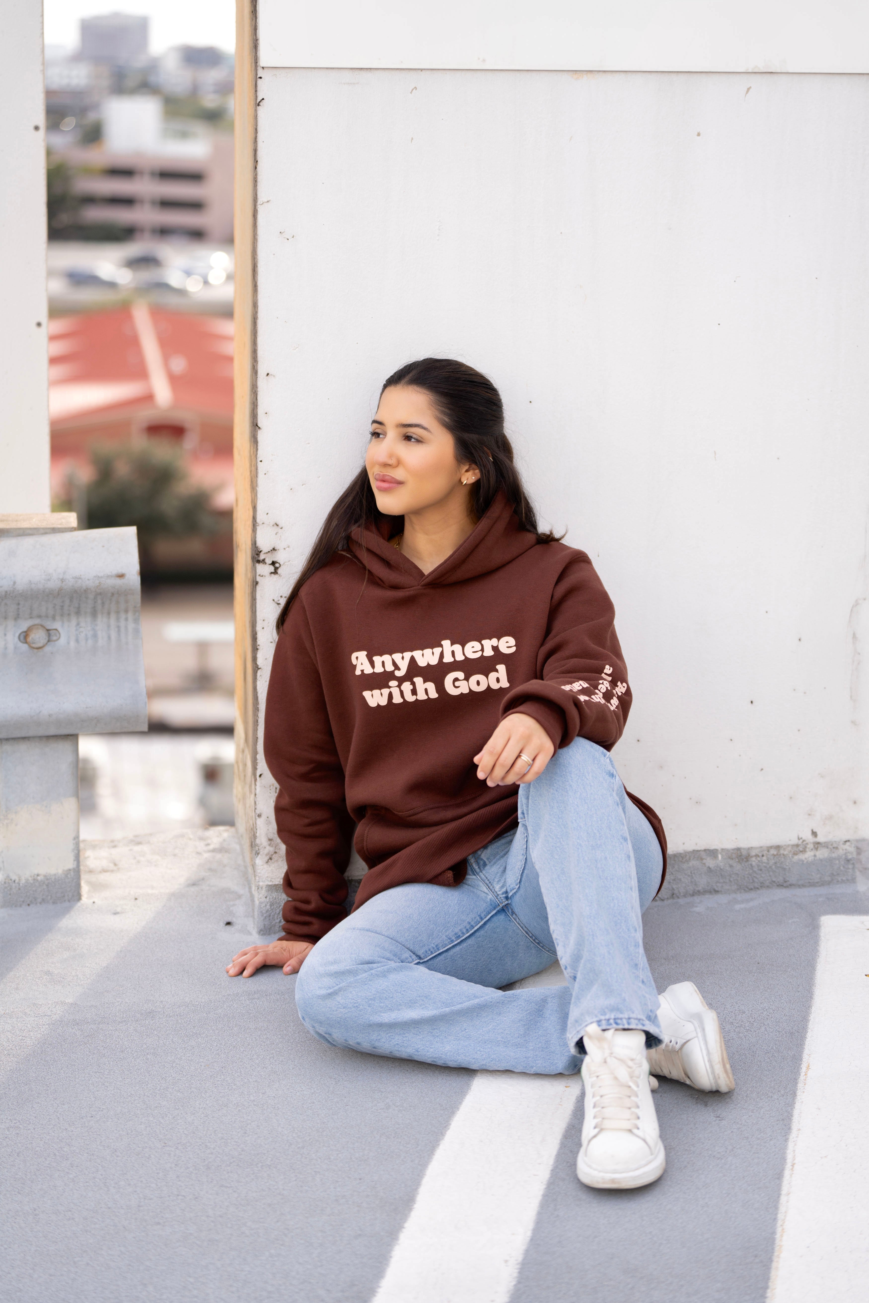 Anywhere with God 400gsm Heavyweight Hoodie