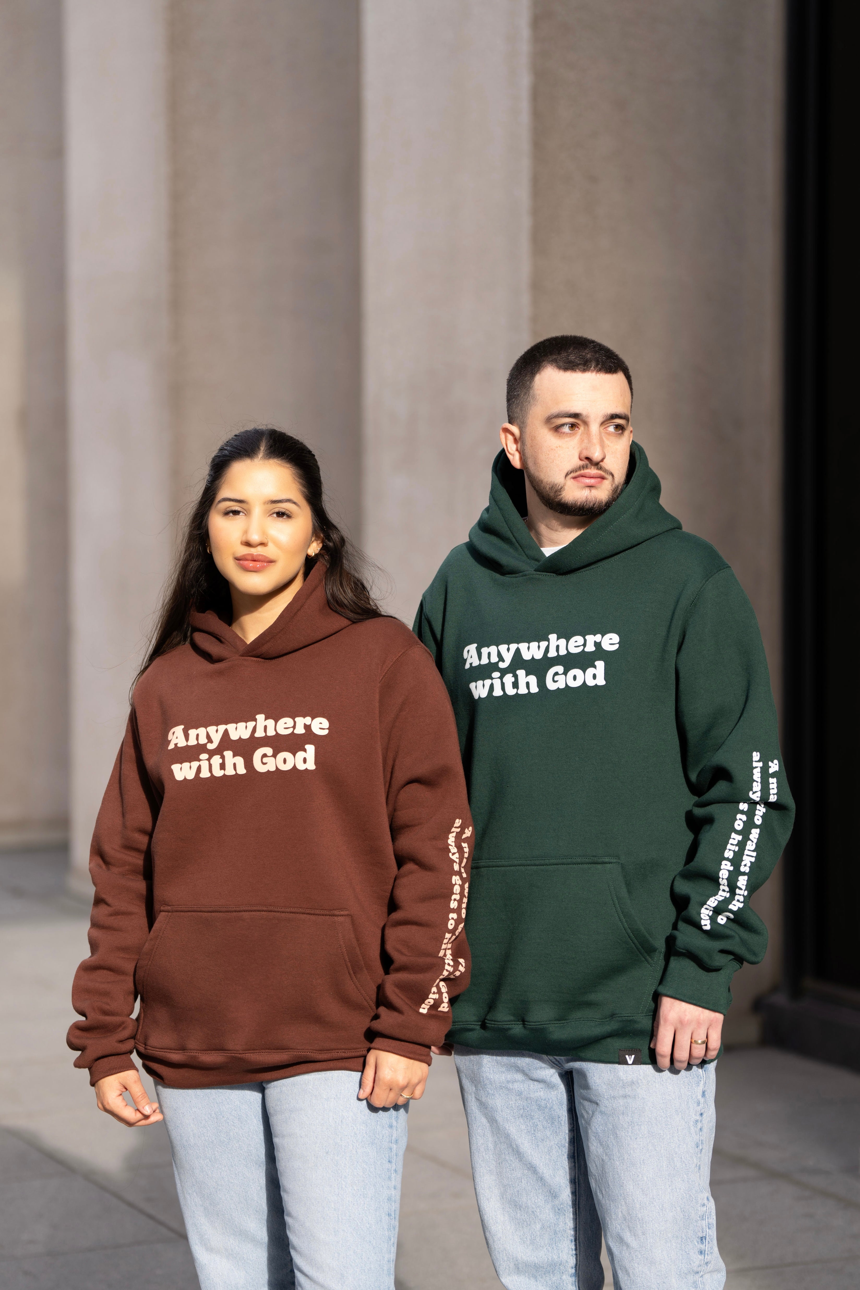 Anywhere with God 400gsm Heavyweight Hoodie