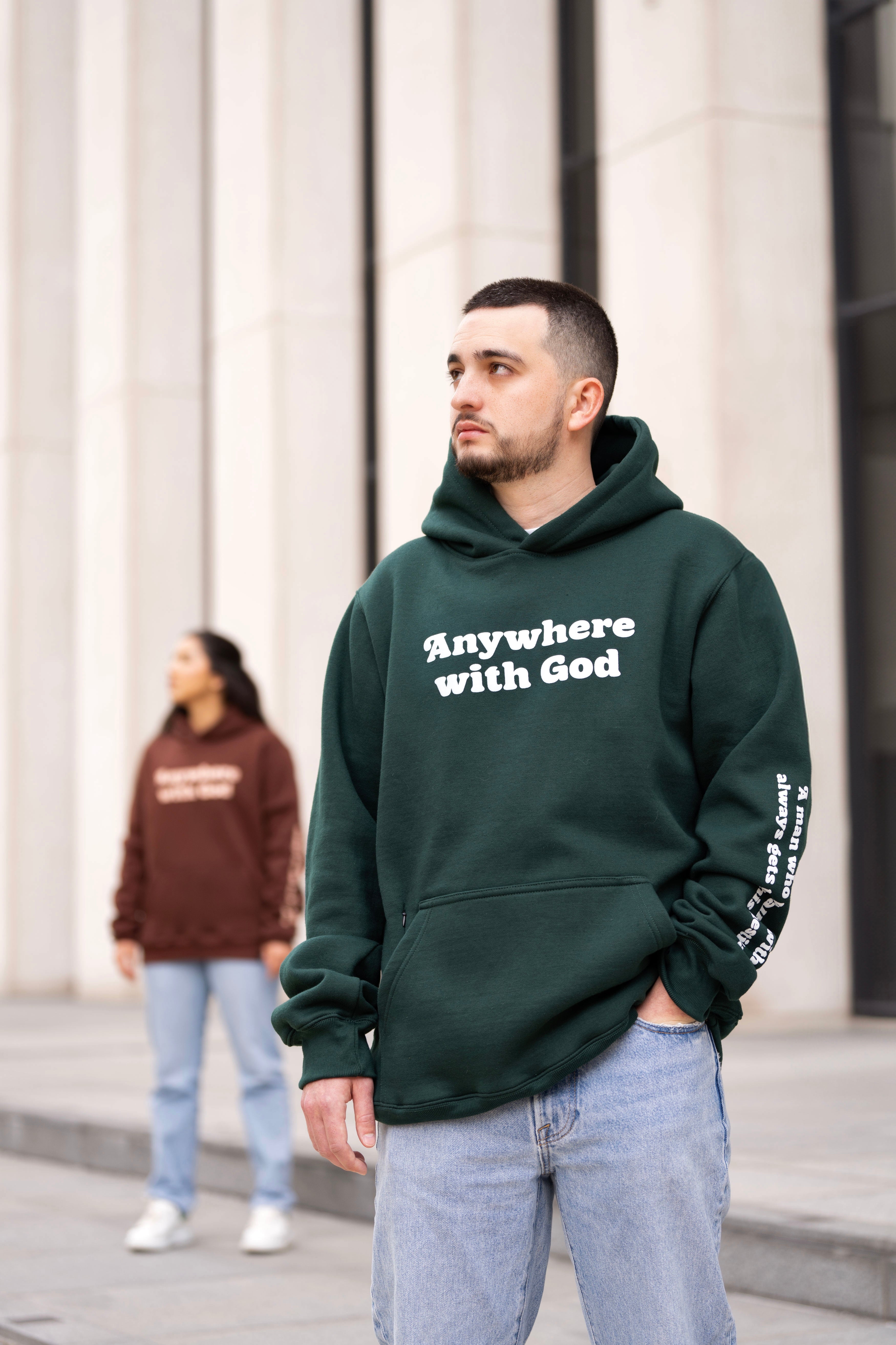 Anywhere with God 400gsm Heavyweight Hoodie