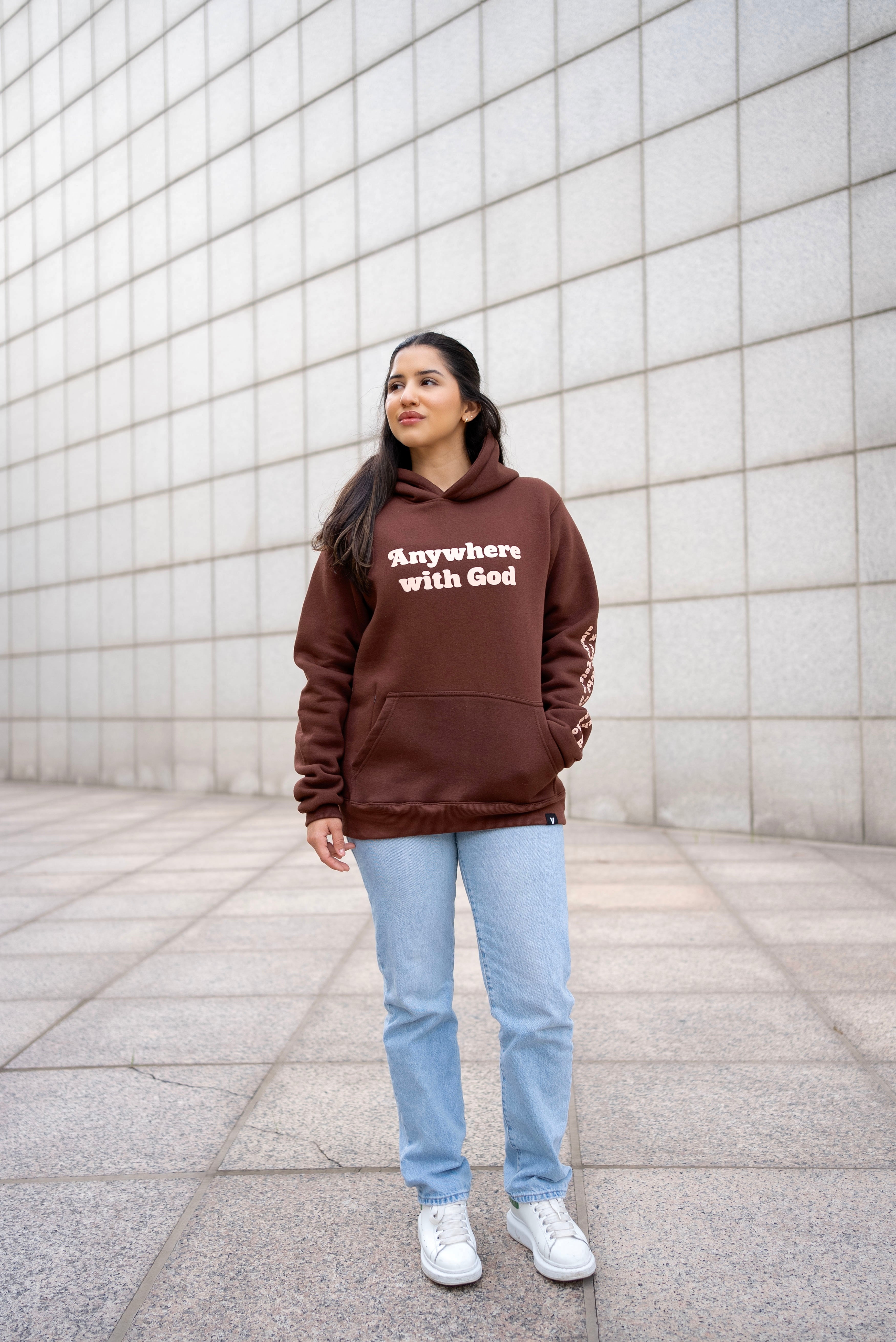 Anywhere with God 400gsm Heavyweight Hoodie
