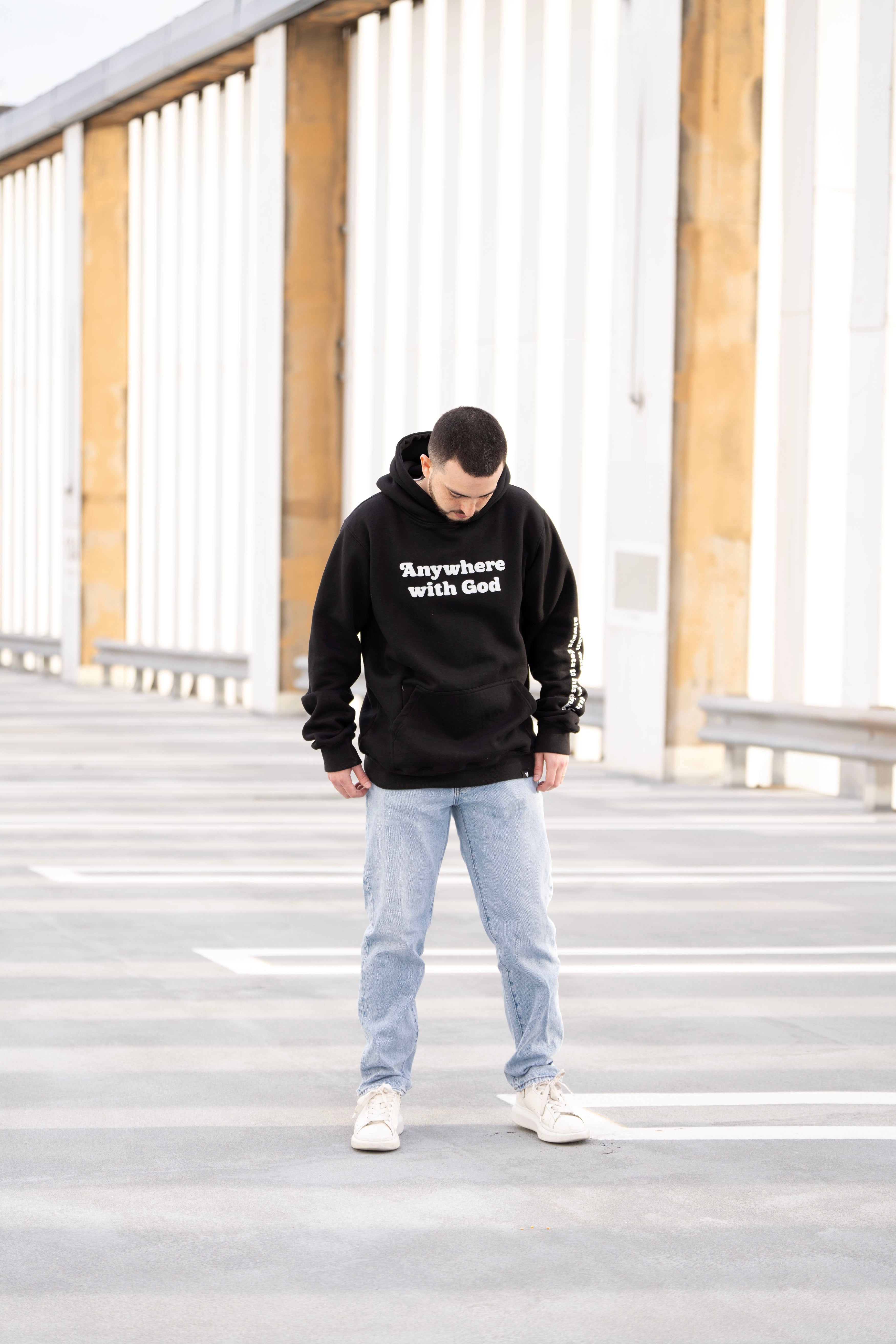 Anywhere with God 400gsm Heavyweight Hoodie