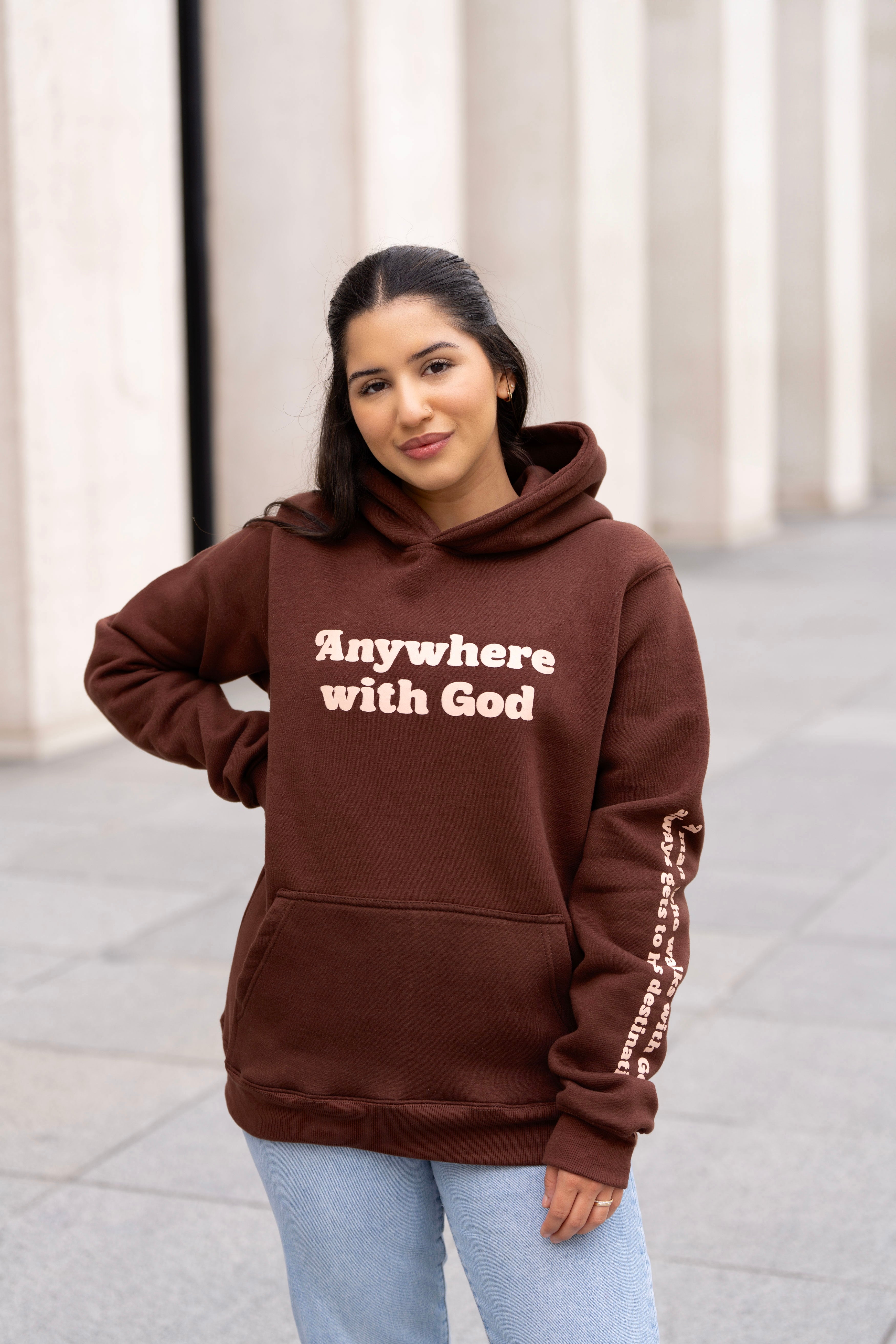 Anywhere with God 400gsm Heavyweight Hoodie