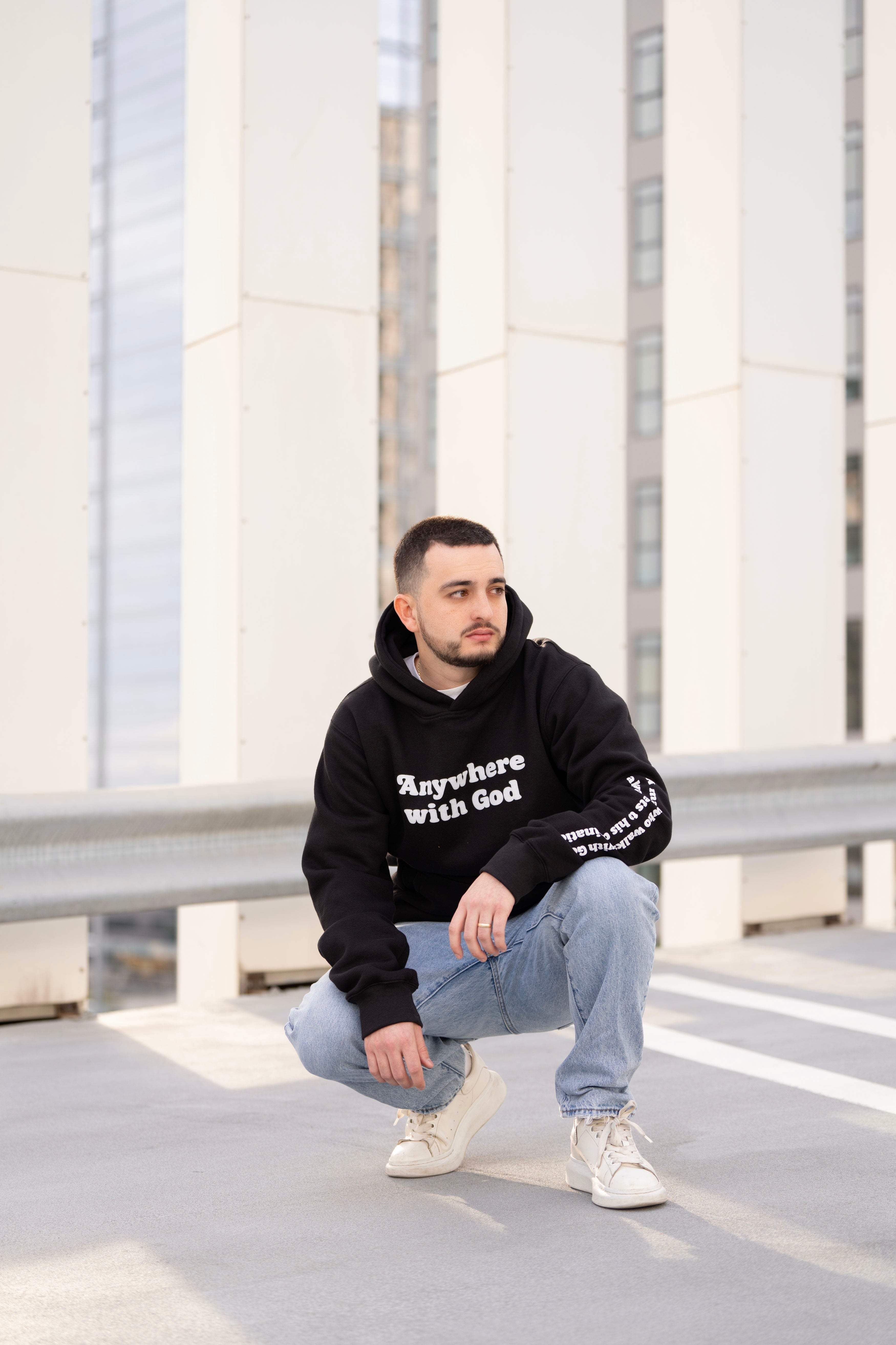 Anywhere with God 400gsm Heavyweight Hoodie