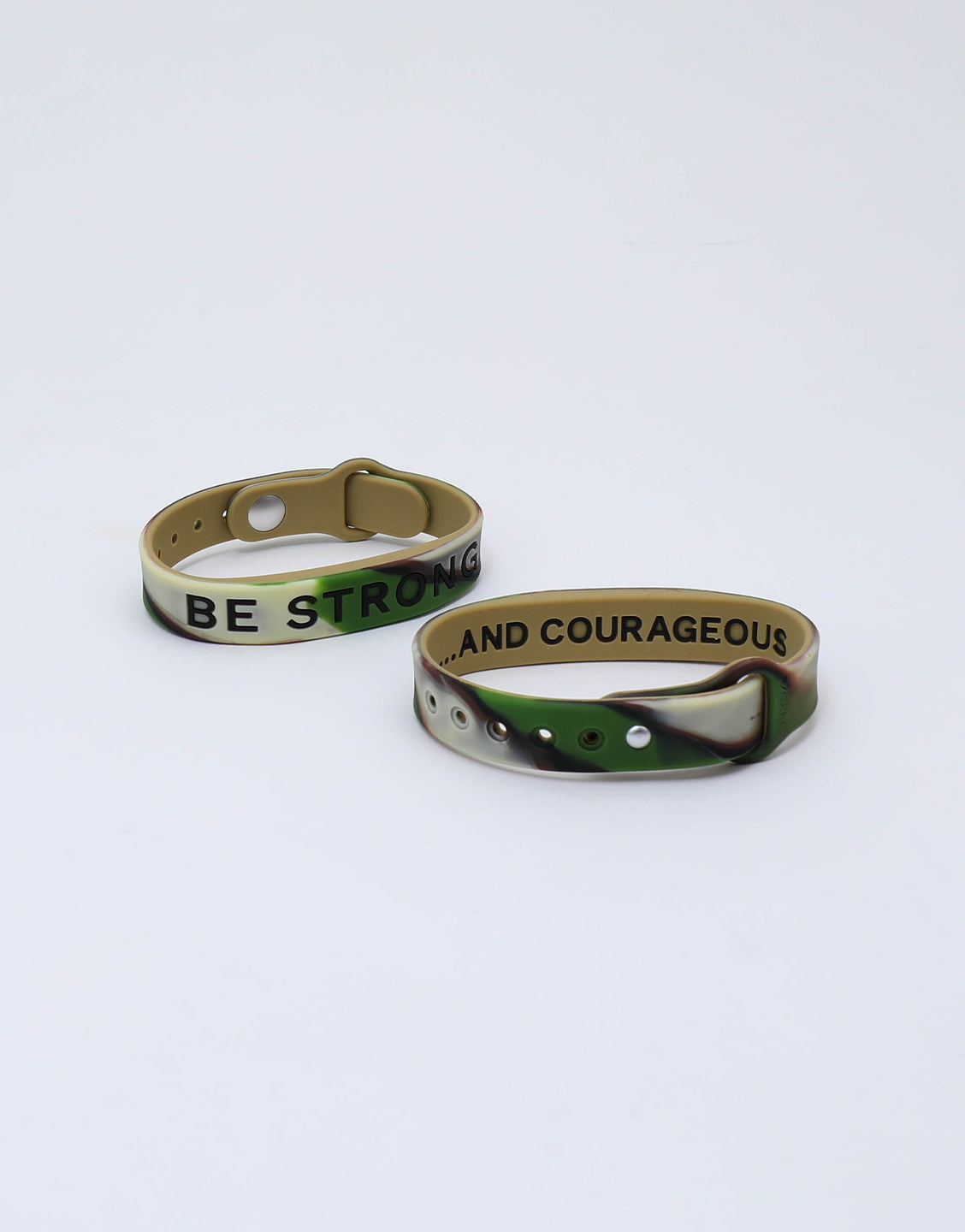 BE STRONG Premium Silicone Wristband + Free Velvet Pouch- Camouflage