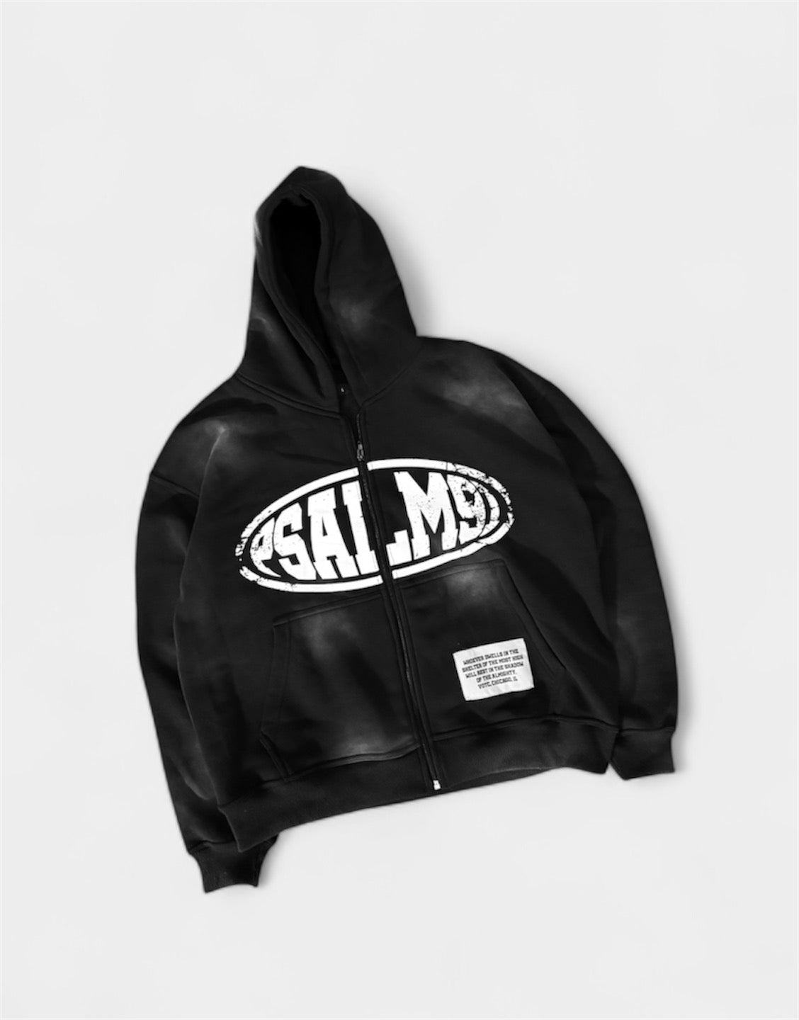 Psalm 91 ZIP-UP HOODIE - BLACK