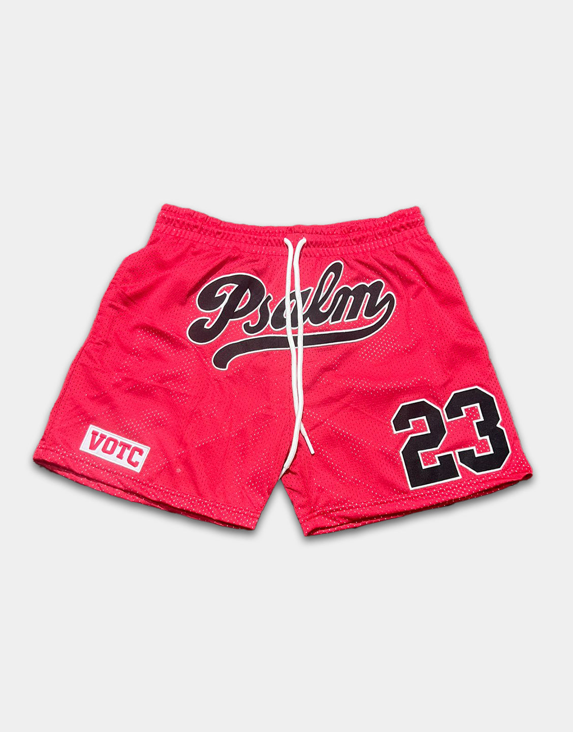 Psalm 23 Mesh Shorts (Unisex) - Red