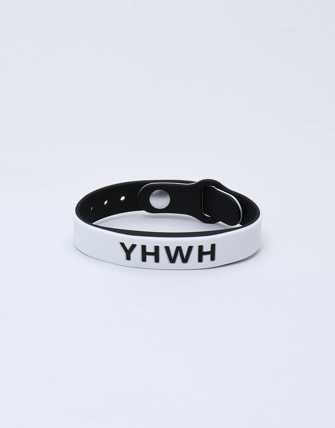 YHWH Premium Silicone Wristband + Free Velvet Pouch- Black/White