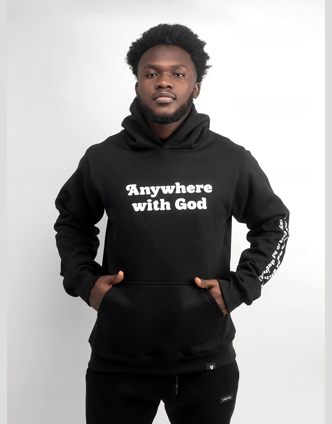 Anywhere with God 400gsm Heavyweight Hoodie – VOTC Clothing