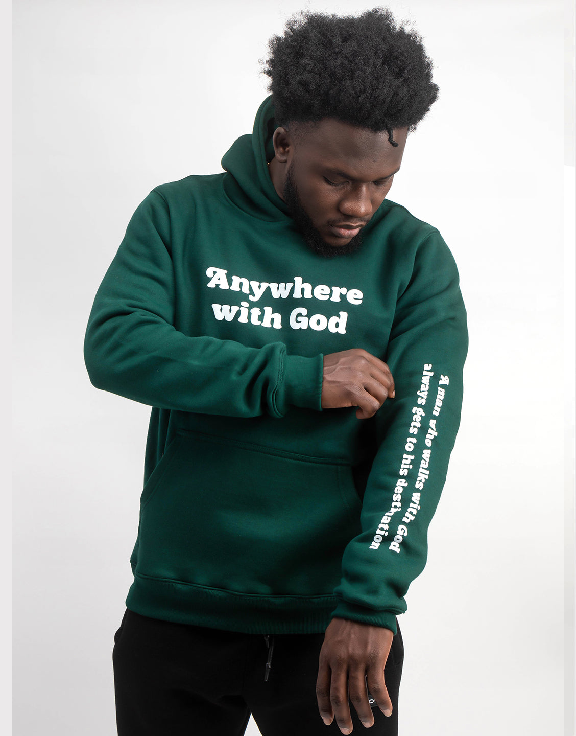 Anywhere with God 400gsm Heavyweight Hoodie