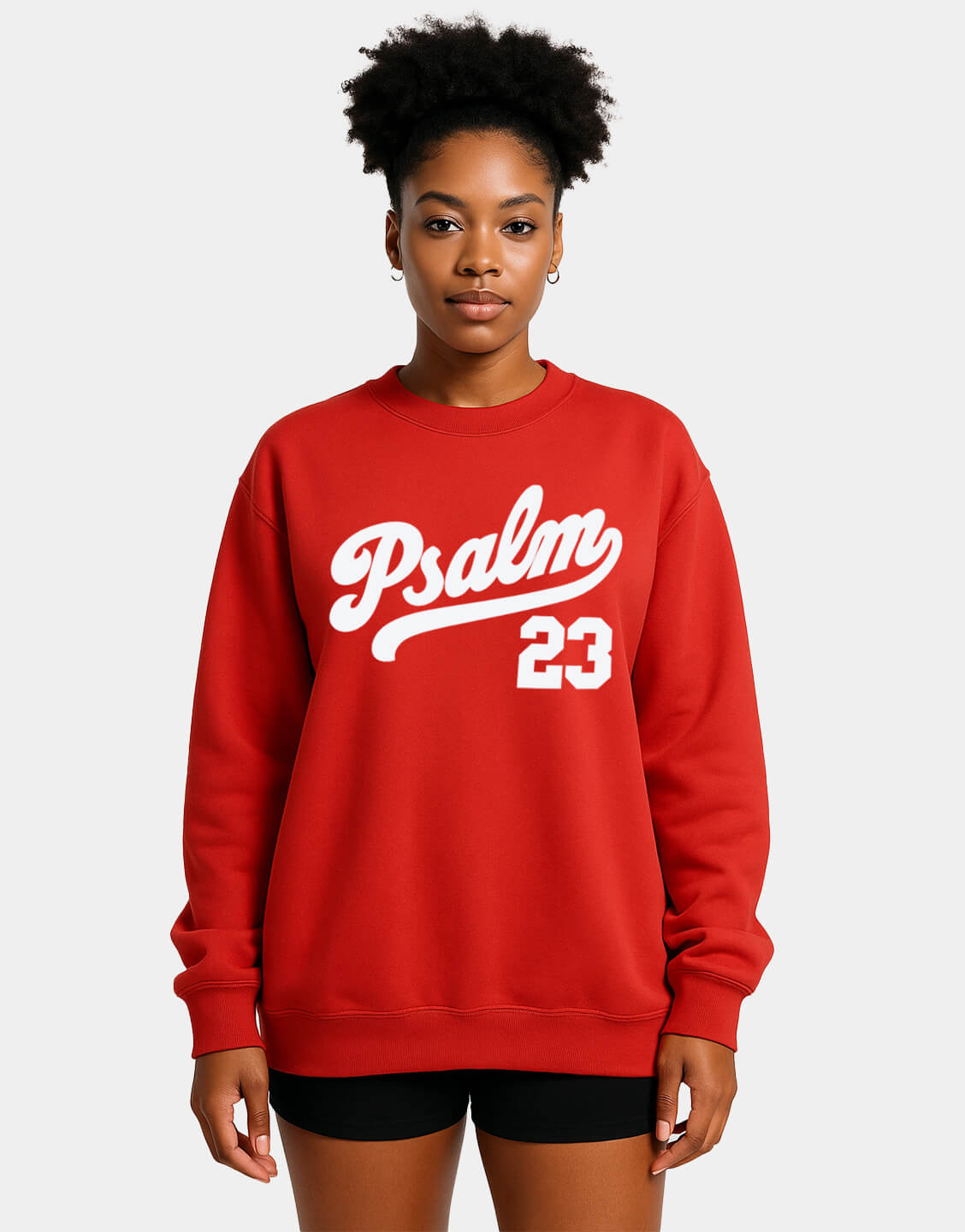 Psalm 23 Sweatshirt Crewneck - Red