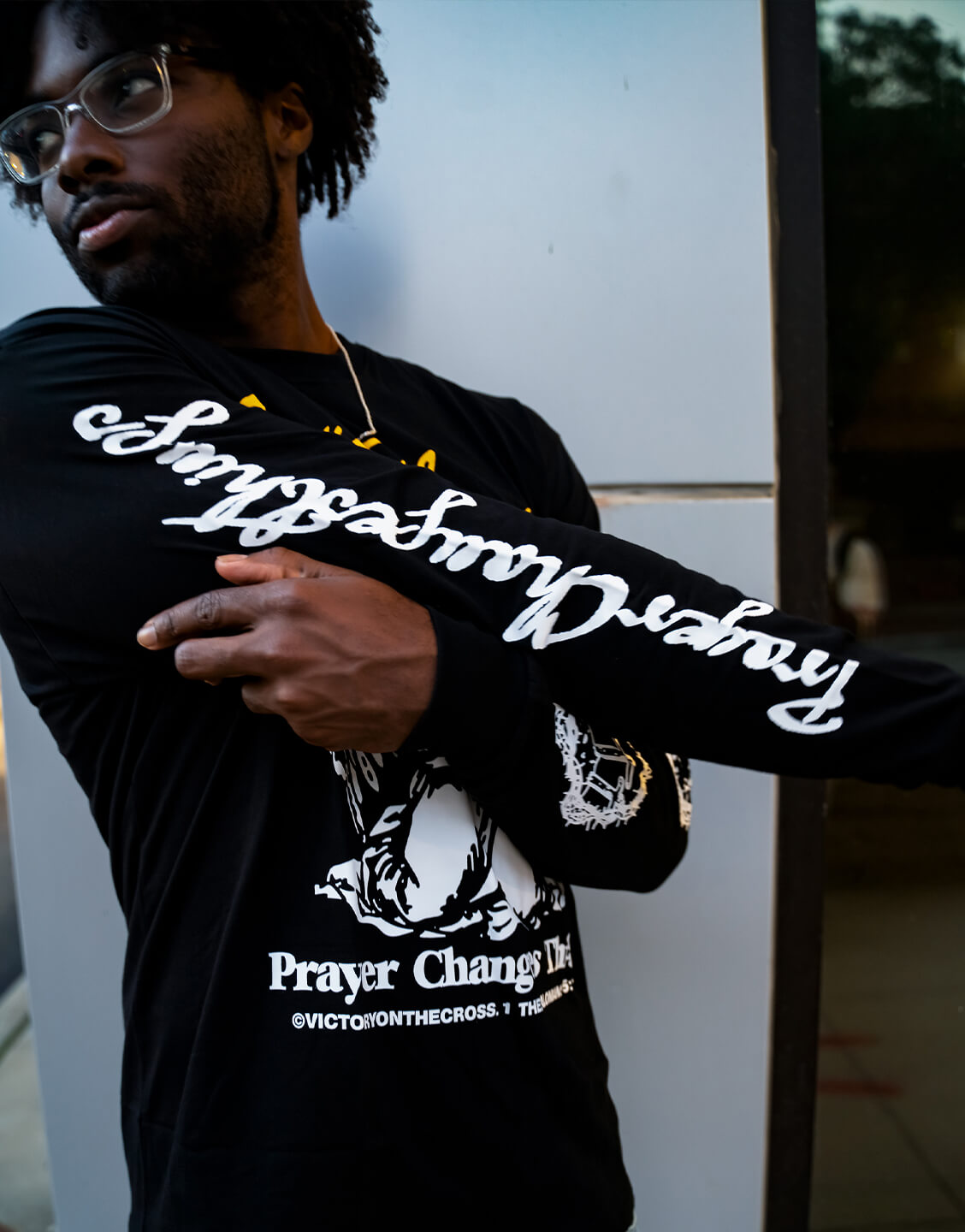 "PRAYER CHANGES THINGS" Premium Longsleeve Tee