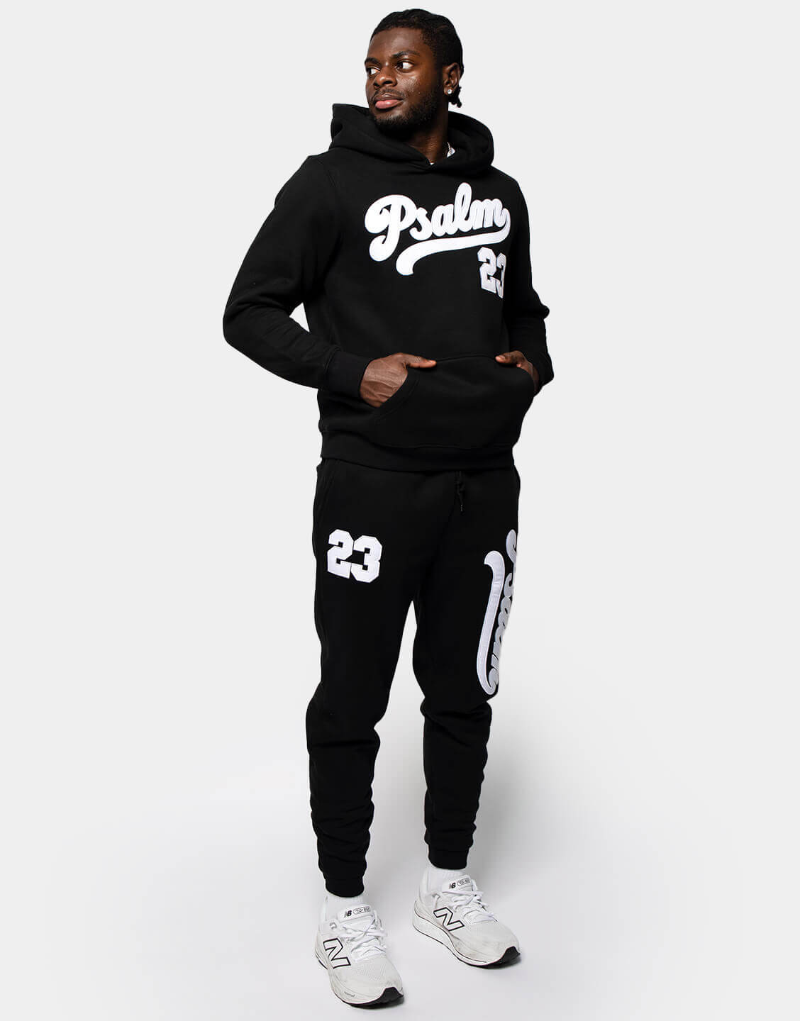 "PSALM 23" SIGNATURE HOODIE - BLACK
