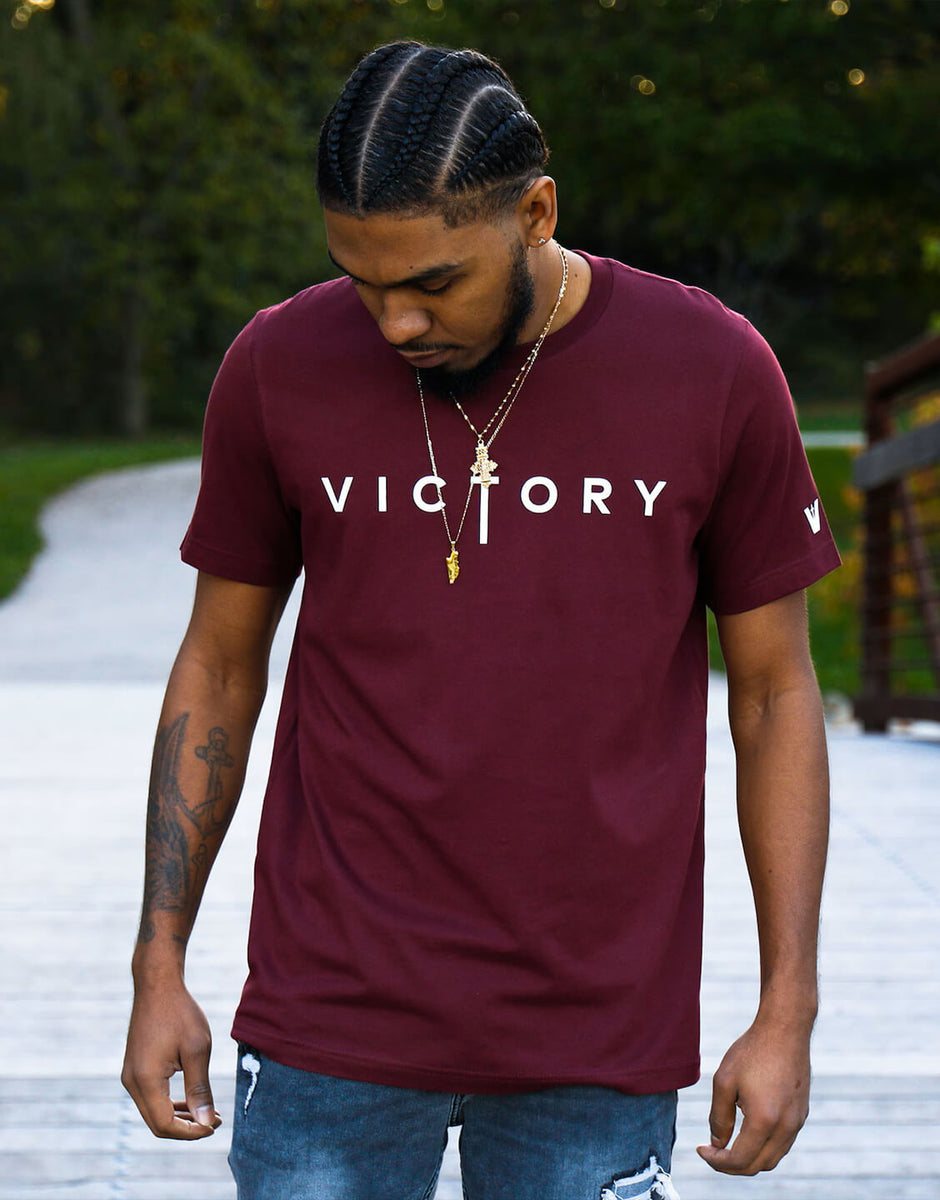 Premium Christian Tee | 100% Cotton | Victory Maroon T Shirt – VOTC ...