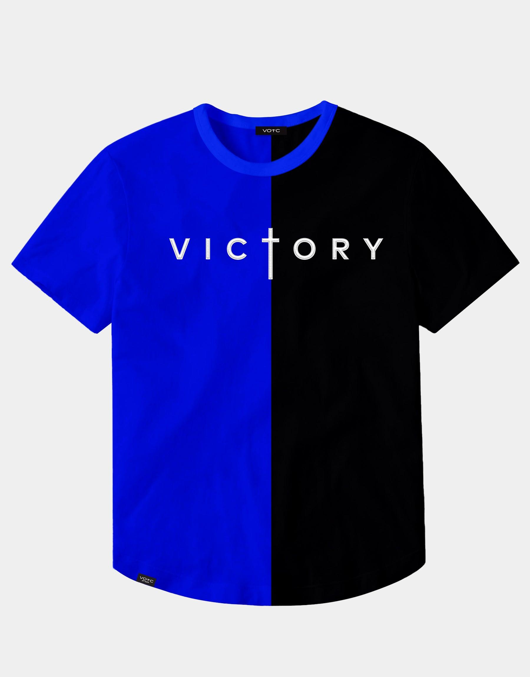 Victory - Split Tee (Royal Blue/Black) - VOTC Clothing