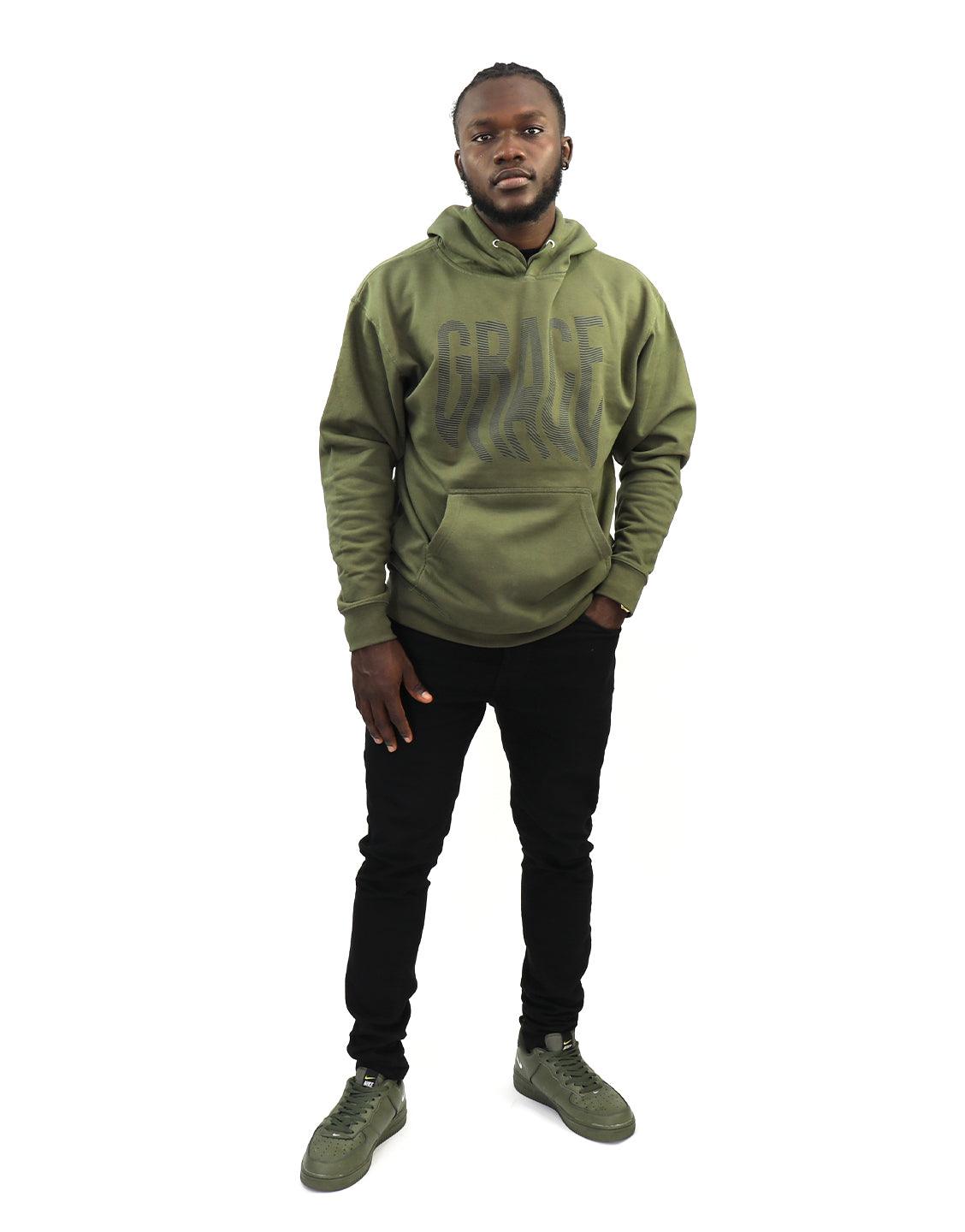 Grace Hoodie - Army Green, Christian Hoodie – VOTC Clothing