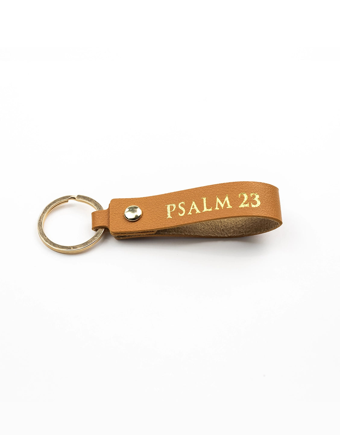 Psalm 23 Leather Keychain
