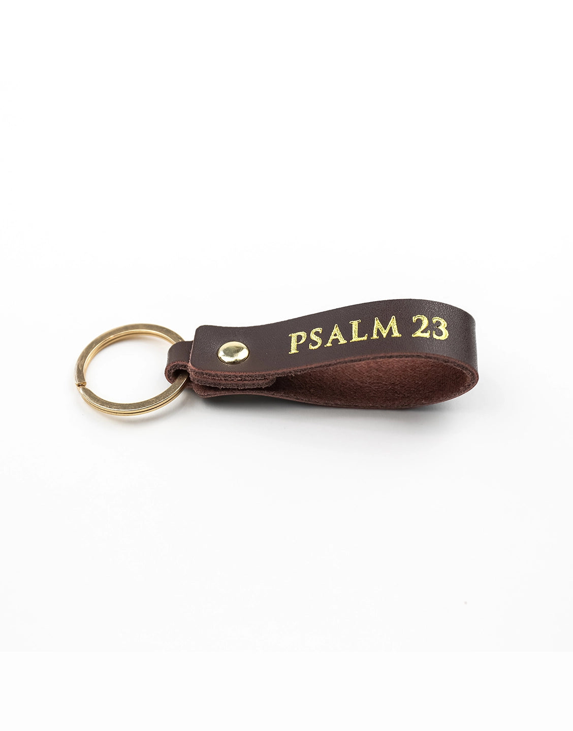 Psalm 23 Leather Keychain
