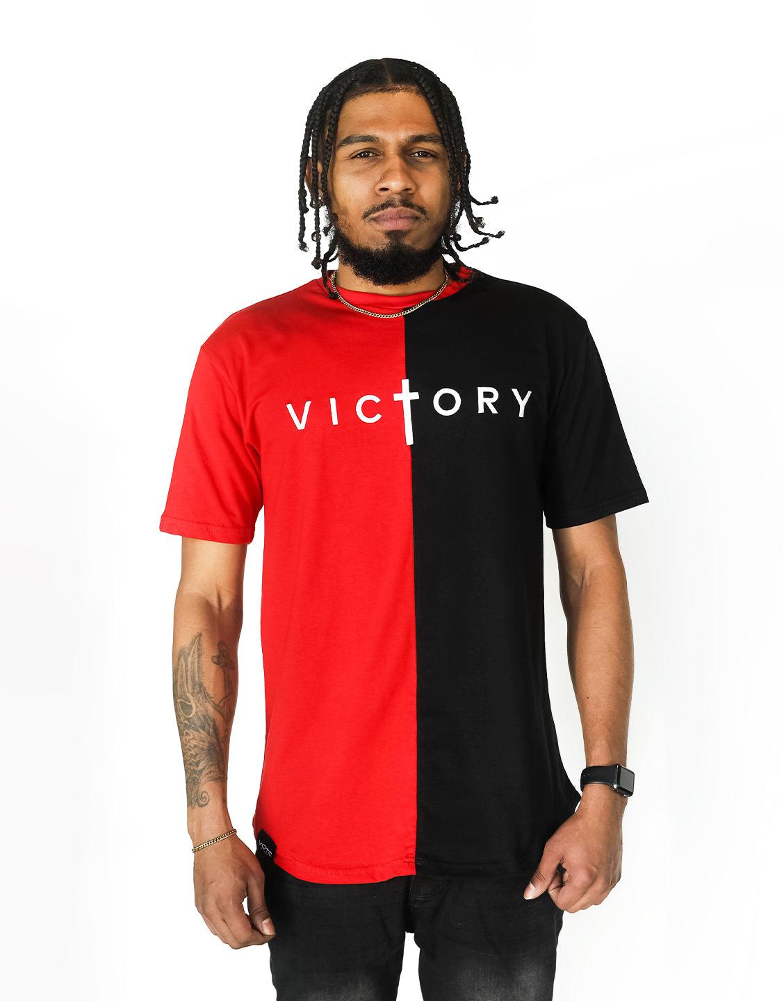 Victory - Split Tee (Red/Black) - VOTC Clothing