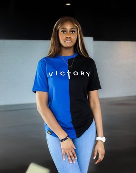 Victory - Split Tee (Royal Blue/Black) - VOTC Clothing
